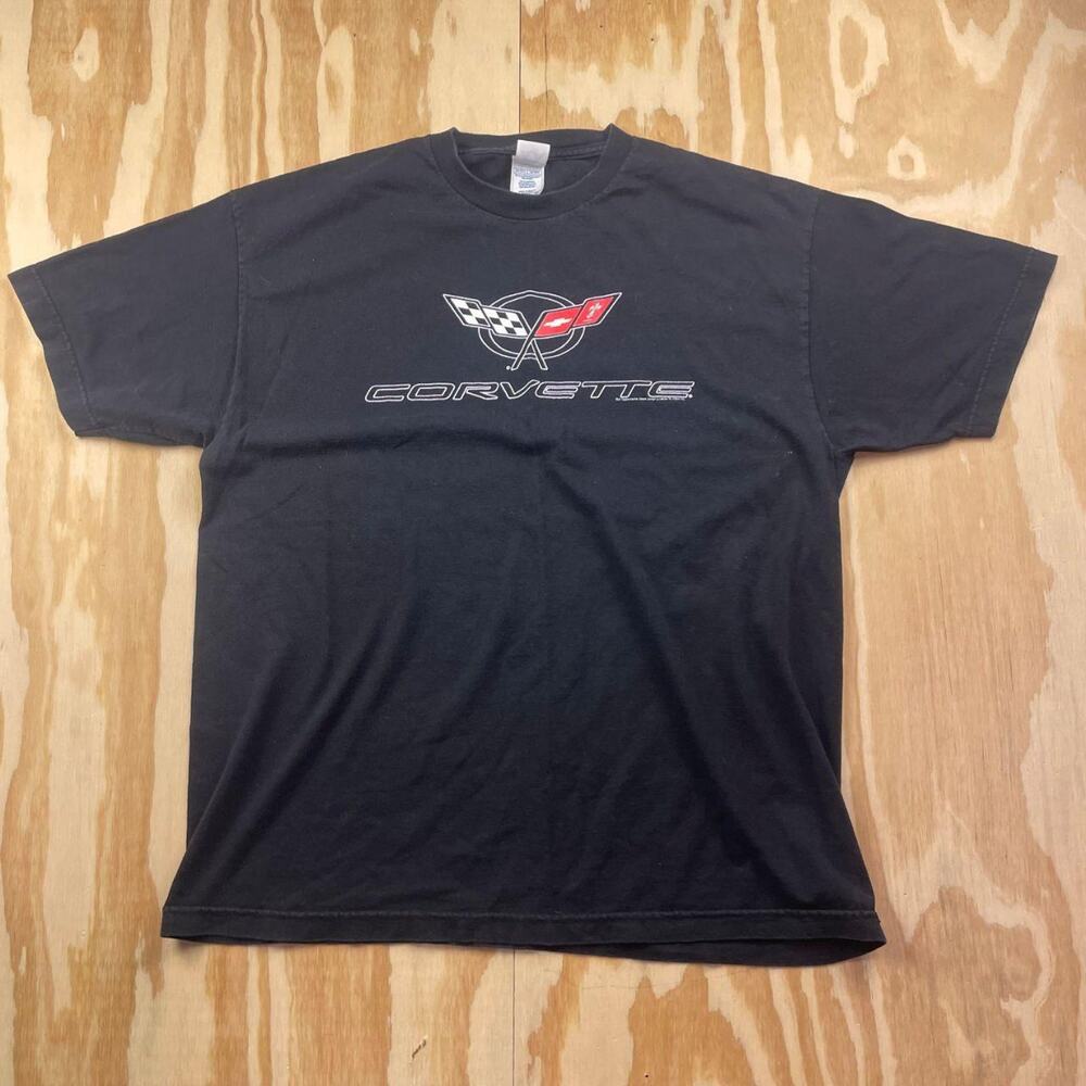 Vintage Y2K Chevrolet Corvette Graphic T-Shirt – Black – Men’s XL